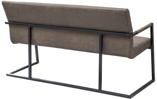 canapé luge industriel LOFT 160cm taupe avec accoudoir - 42275