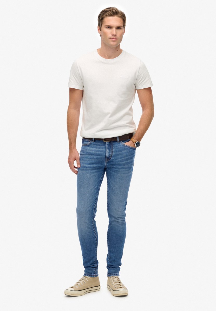 Superdry Vintage skinny jeans Heren Jeans Blauw
