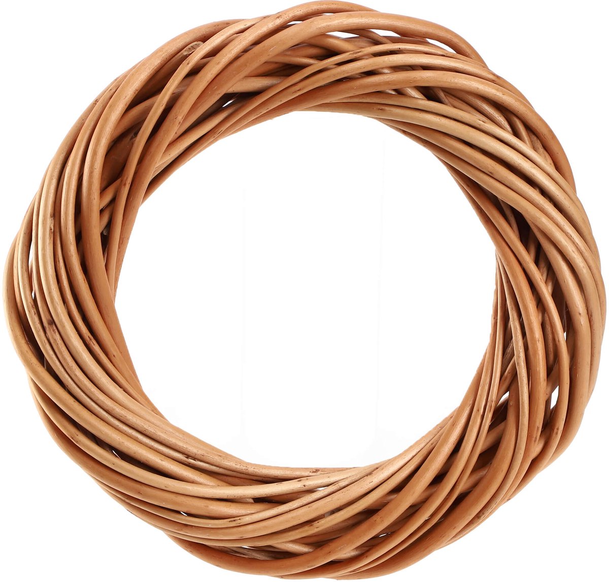 KADAX Decoratieve krans, ideaal als deurkrans, krans van natuurlijke wilg, rotankrans, tafelkrans, natuurlijke krans, wilgenring, wilgenkrans voor het decoreren van ramen (bruin 20 cm)