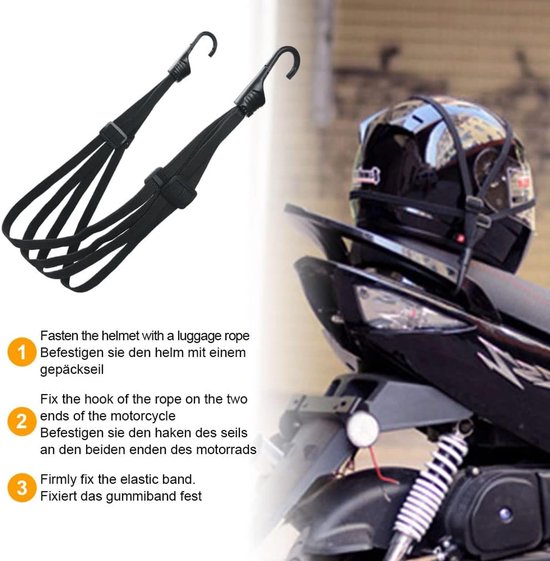 Lashing Straps met Haak - 2 Pack Rubber Bungee Cords - Motorfiets Fiets Rack Cargo Lashing Strap - Hoge Elasticiteit Strapping Belts - Geschikt voor Fietsen Motorfietsen Baggage Racks - 2 Maten van Merkloos	 — afbeelding 5