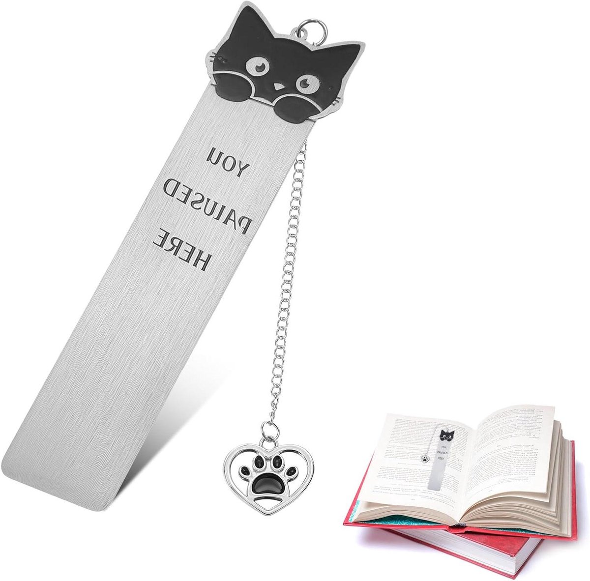 Allecto Plus - Metalen Katten Bladwijzer Voor Boekenliefhebbers - Gepersonaliseerde Boekenlegger Cadeau - Meisjes Boekenaccessoires