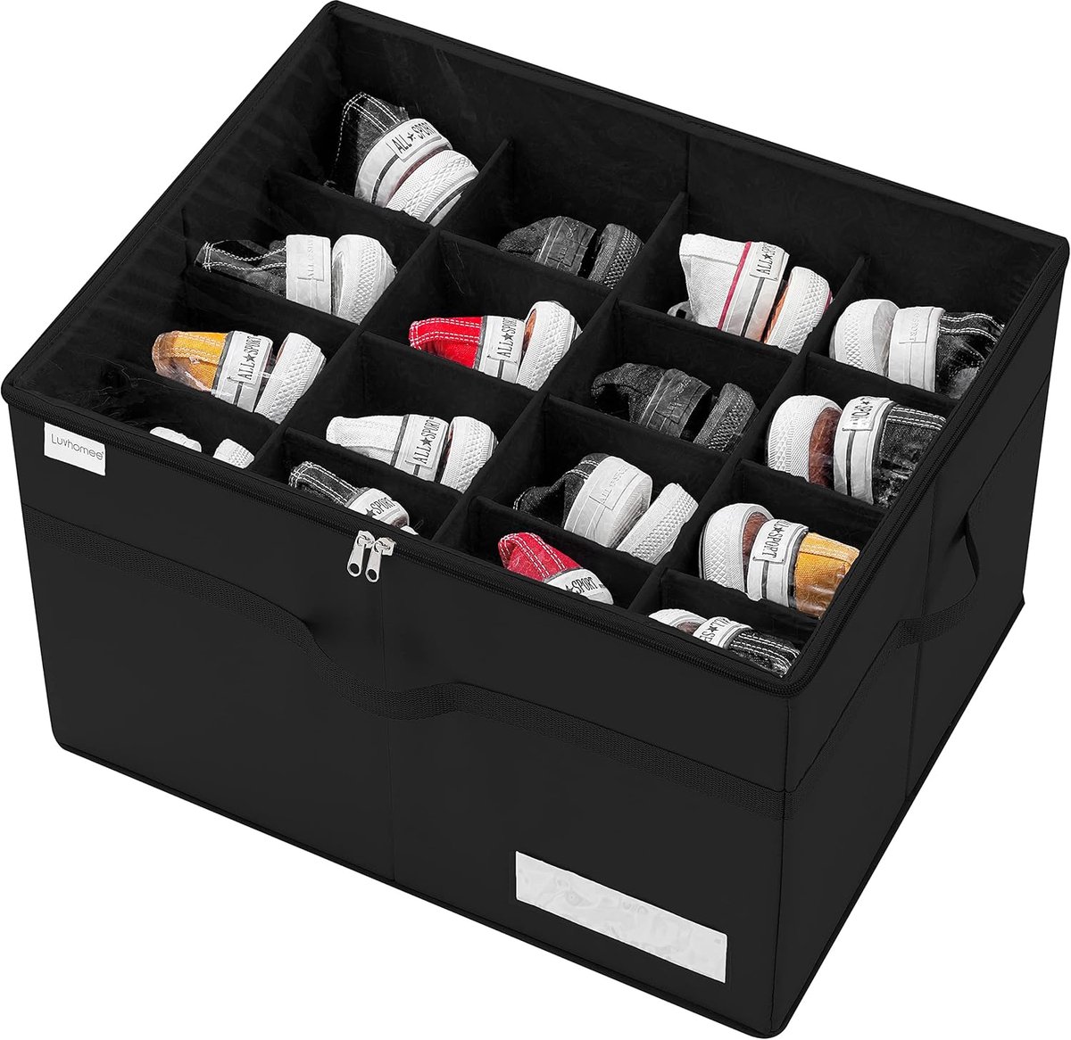 Grote Schoenopbergdoos - Ruimtebesparend - Zwart - Voor 16 Paar