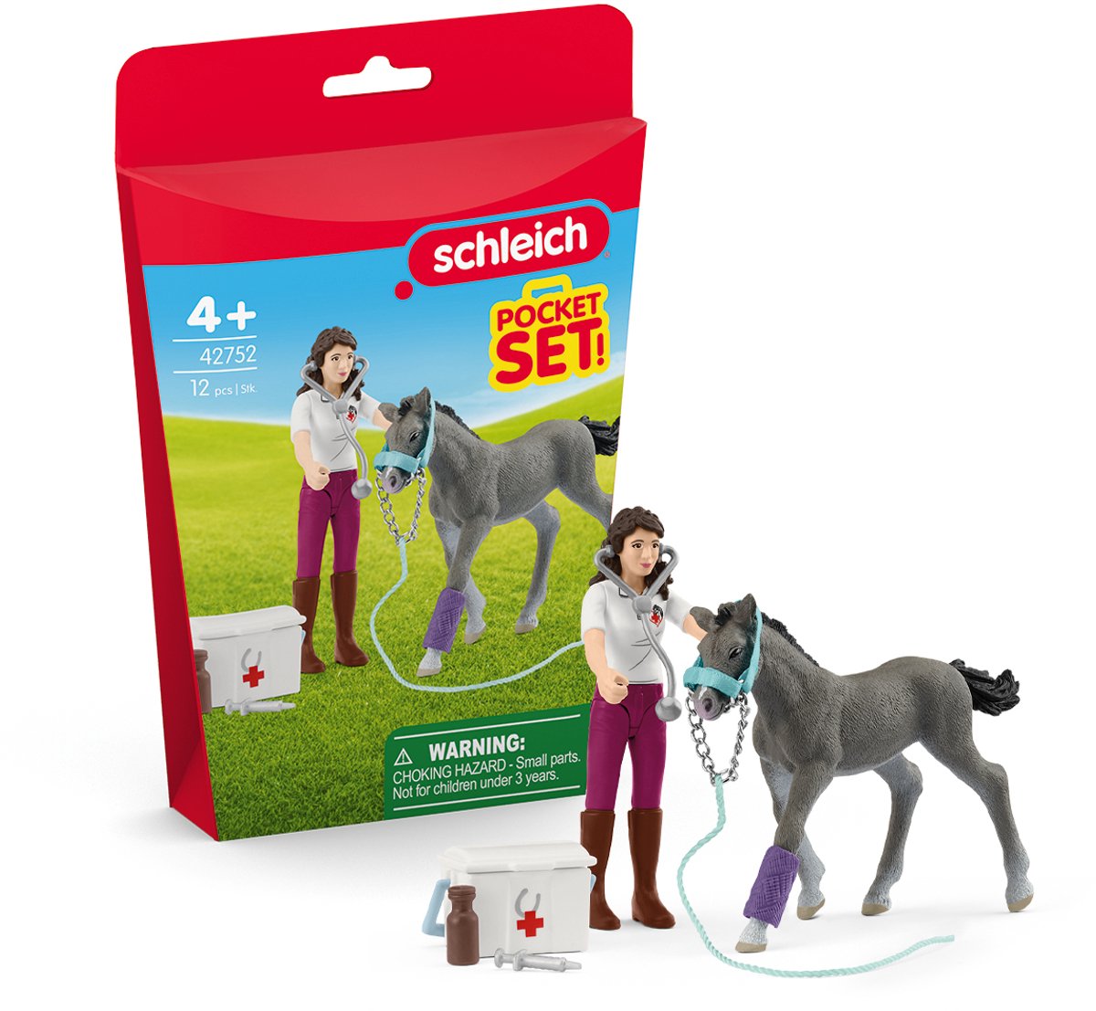 Schleich Horse Club Mevrouw Kramer met veulen speelset thumbnail 4