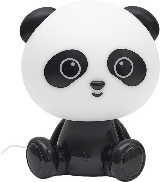 Foto: Home deco kids nachtlampje pandabeer usb oplaadbaar aan uit knop wit 24 cm kinderkamer