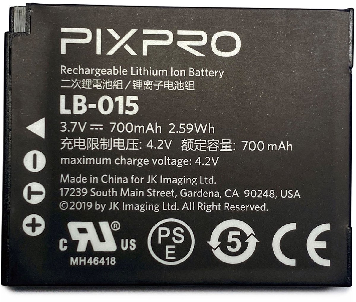 Kodak LB015, Kodak, 700 mAh, 3,7 V, Lithium-Ion (Li-Ion)