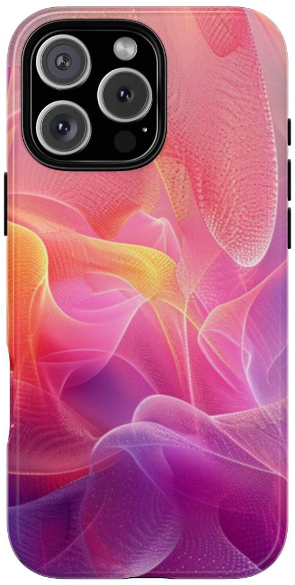 Kleurrijk Abstract Lichtfractal Design – Telefoonhoesje Geschikt voor iPhone 16 Pro Max