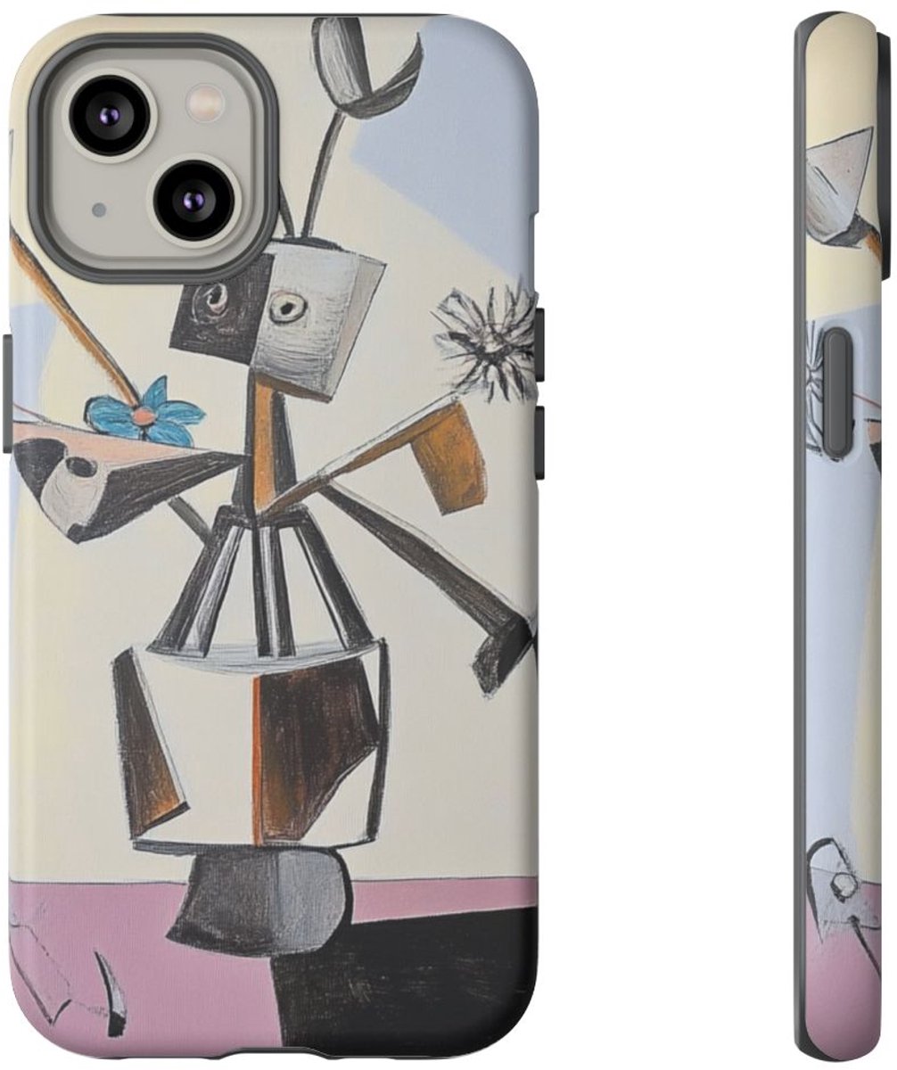 Abstracte Bloemschikking – Telefoonhoesje Geschikt voor iPhone 14