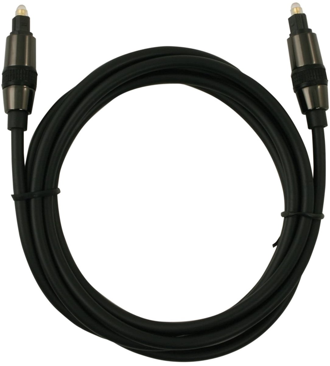 Optische kabel 1m Toslink connector metaal zwart
