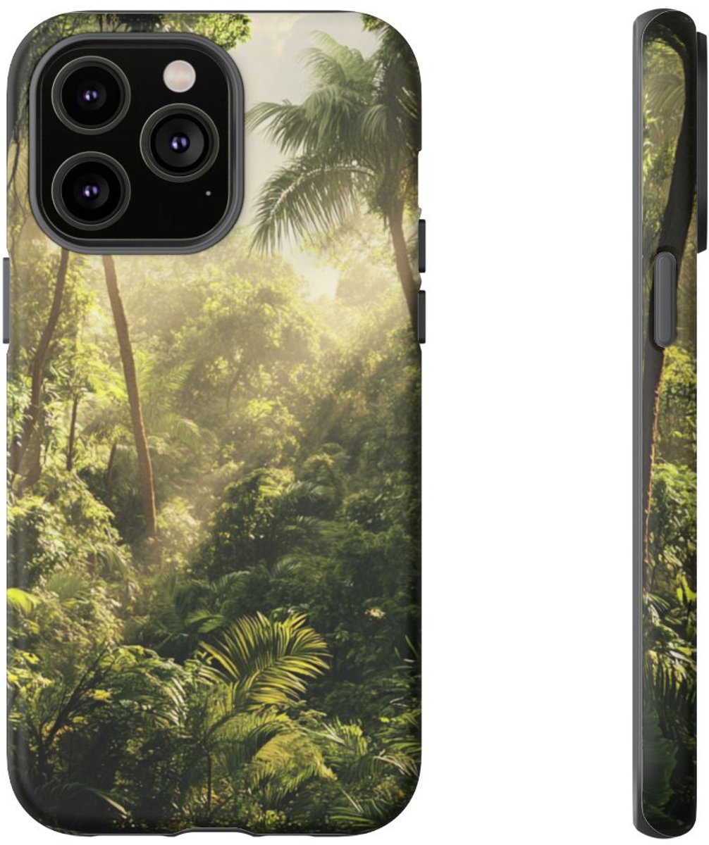Dichte Tropische Jungle – Telefoonhoesje Geschikt voor iPhone 14 Pro Max