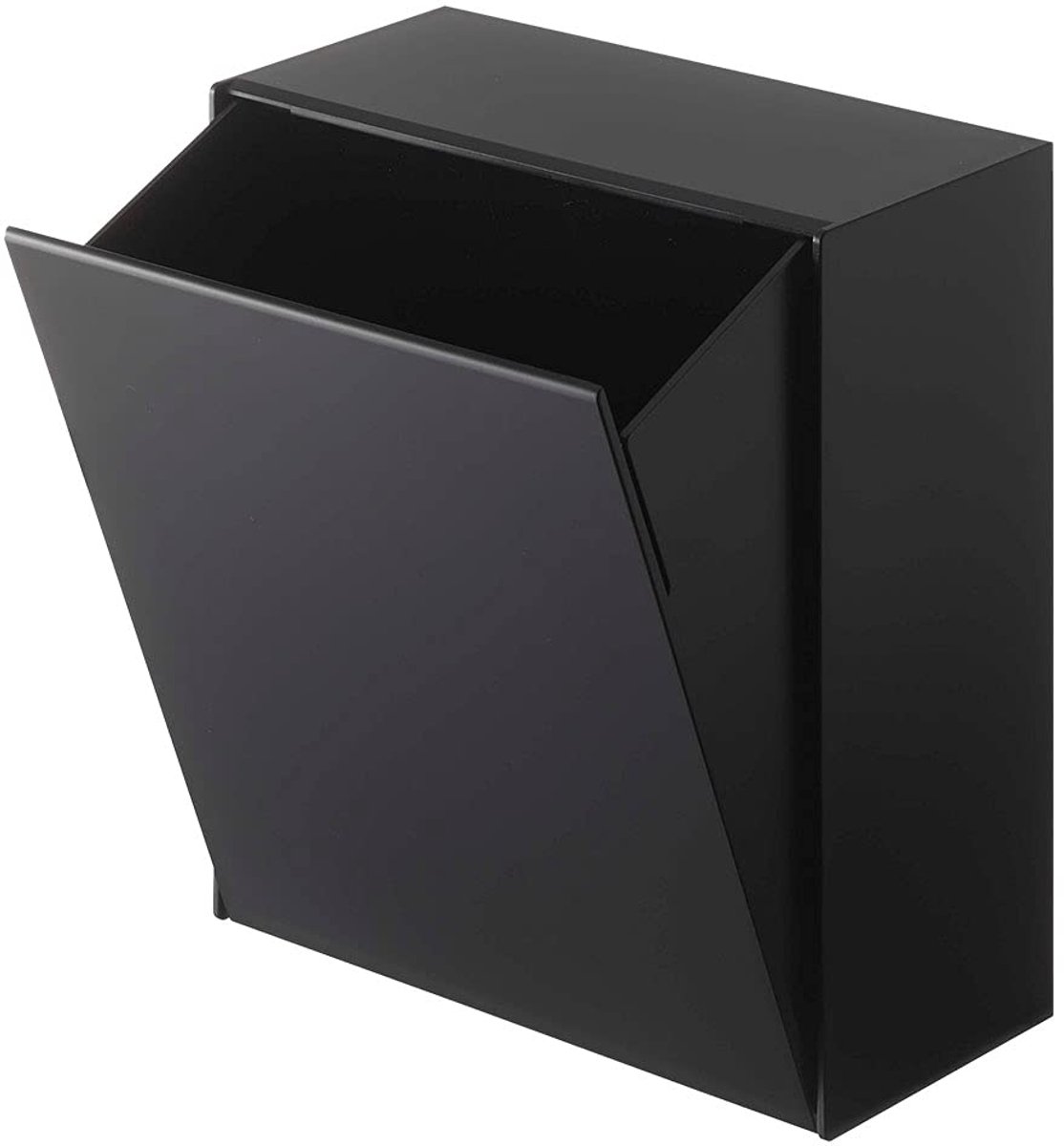 Ibenzoa® Minimalistische Zwarte Opbergdoos met Wand- en Staande Montageopties, ABS Hars, 17 x 8,7 x 16 x 20 cm