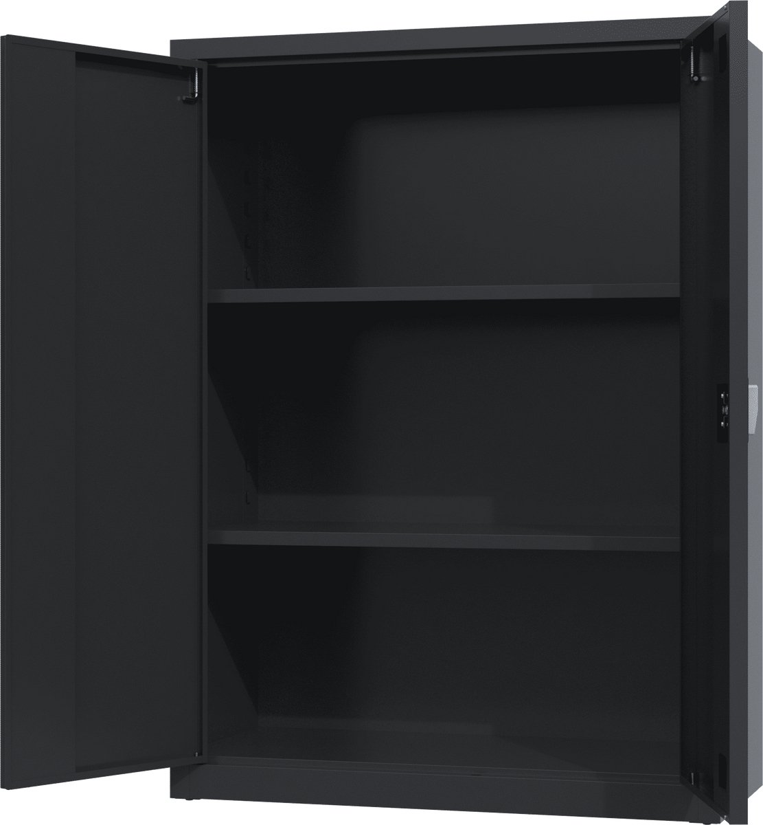 Povag Archiefkast - Opbergkasten met deuren - Dossierkast met slot - 110x80x38 cm - Zwart