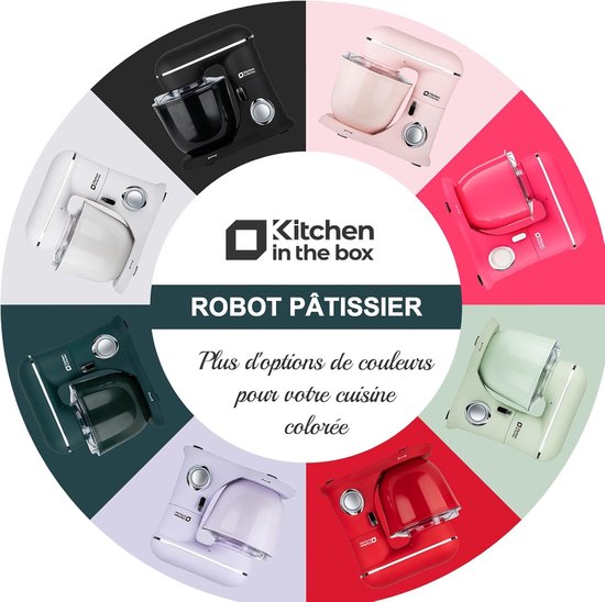 RFWR® Krachtige Keukenmachine met 10 Snelheden en 2 Mengkommen - 4.5L & 5L van Merkloos — afbeelding 4
