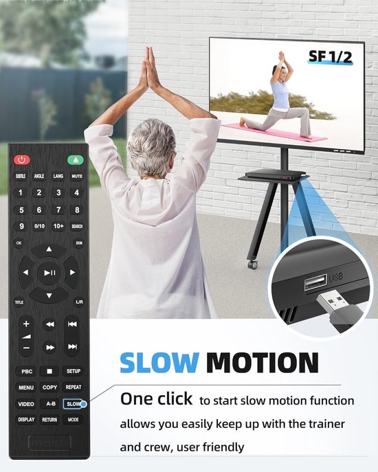 RFWR® Regiovrije DVD speler voor TV met HDMI en RCA, Ondersteunt NTSC/PAL - Compacte en gebruiksvriendelijke CD/DVD-speler van RFWR® — afbeelding 3