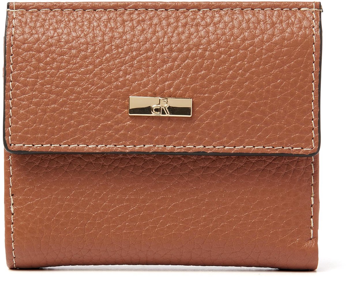 Leren Portemonnee Dames Klein RFID Bescherming | Compacte Beurs dames | Pasjeshouder vrouwen | Dames Portemonnee klein | Dames Portemonnee Overslag | Ideale Portefeuille dames incl Briefgeld, Muntgeld en Creditcards | 110535