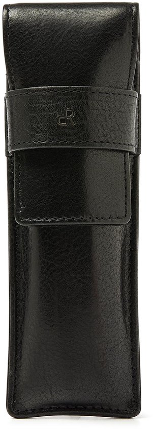 Porte-stylo cuir dR Amsterdam | Étui à stylo en cuir | Poche en cuir | Trousse | Trousse en cuir | Étui en cuir pour stylos | Stylos pour adultes | Étui à stylo en cuir | Étui à stylos | Stylo plume avec étui en cuir | Milan - 28629 Noir