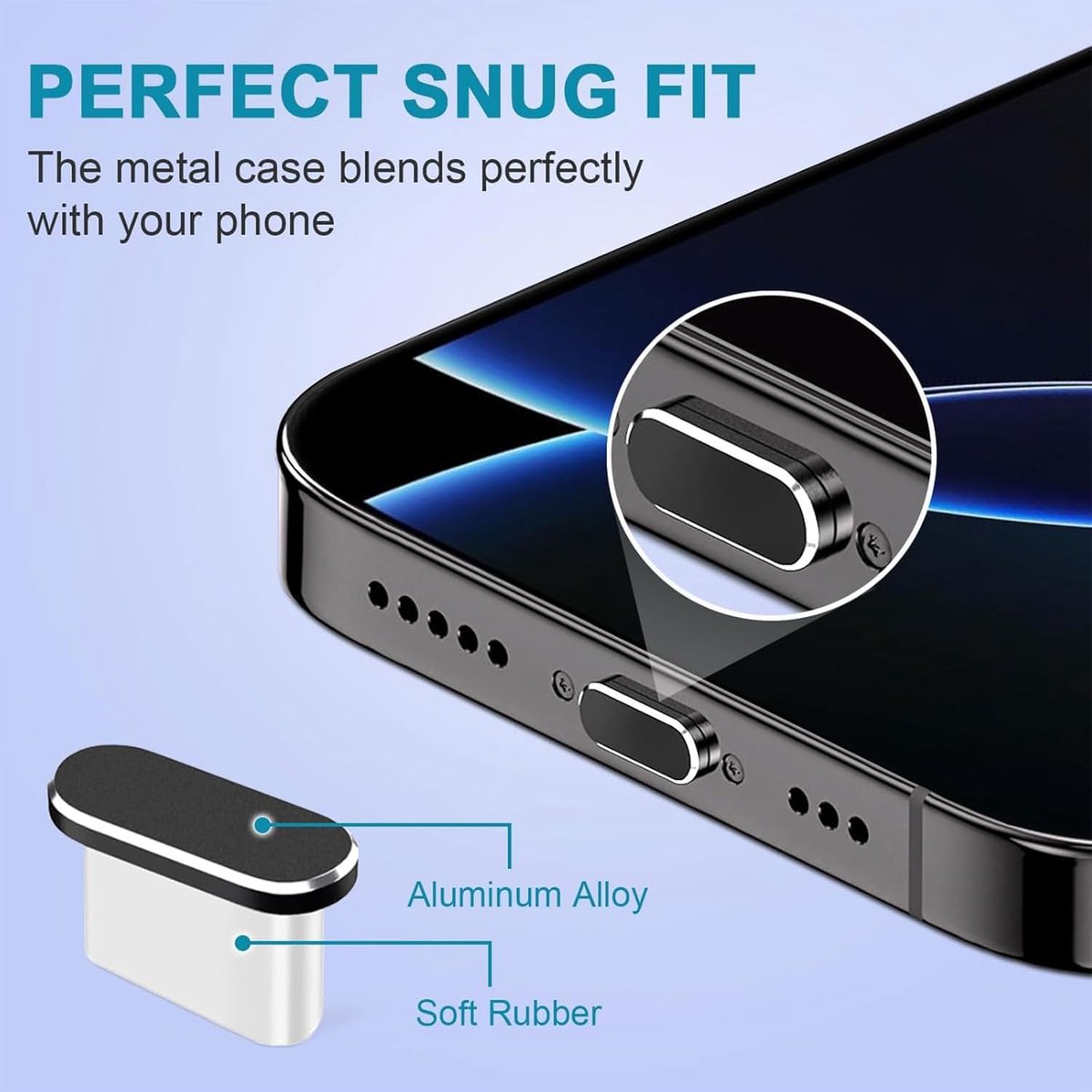 20 Stuks USB-C Stofdoppen – Plus 4x Lightning & Borstel, Voor IPhone 16/15 En Alle USB-C Apparaten