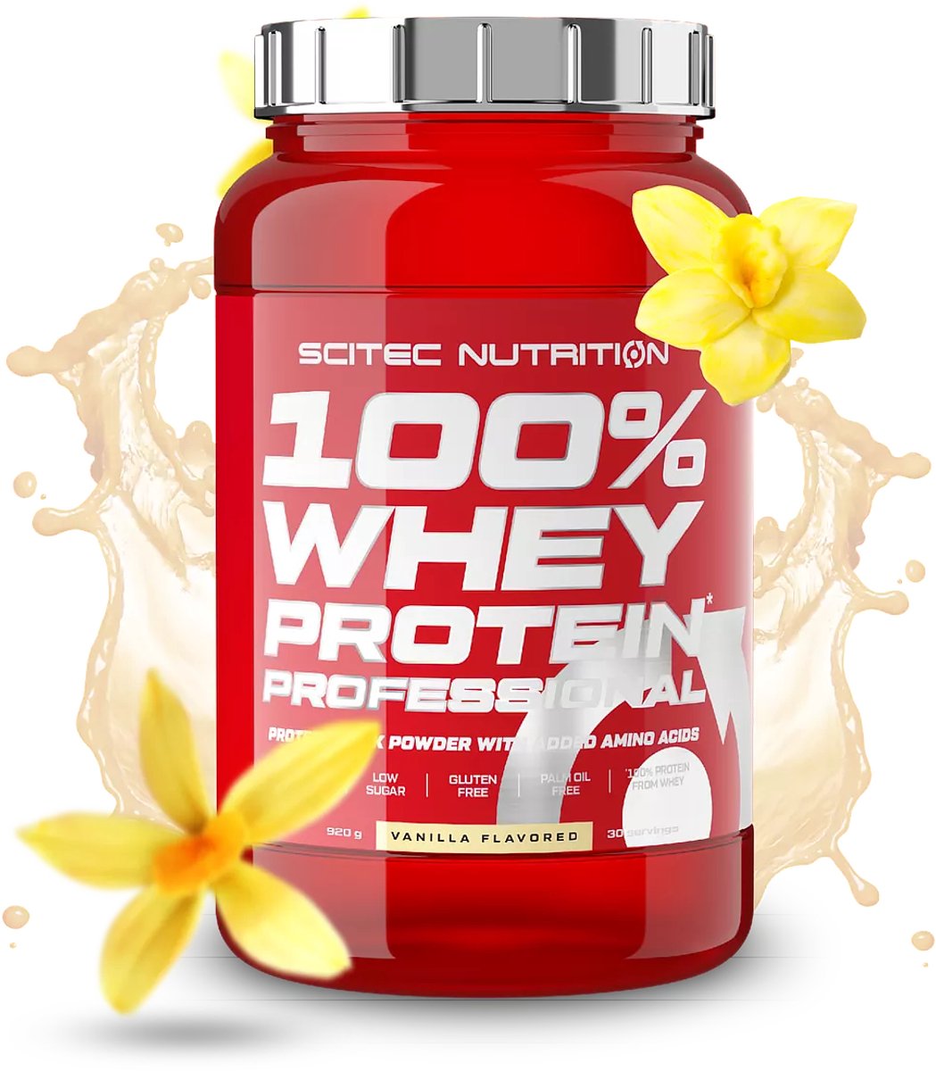 100% Whey Protein Professional (Vanilla - 920 gram) - Scitec Nutrition - Eiwitpoeder - Eiwitshake