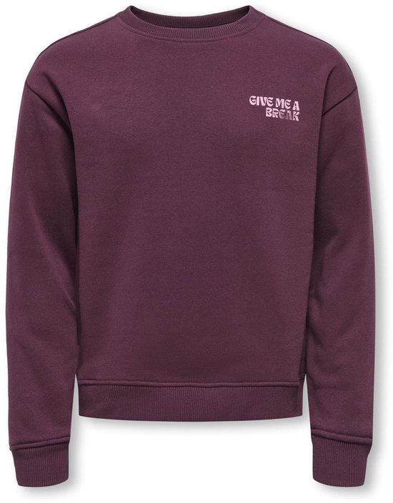 ONLY KOGCAMINE Pull oversize à col S pour Filles - Mauve Wine Break/Sea Pink