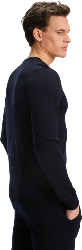 Pull col V en laine mérinos FALKE 60911 6437 ciel nocturne M
