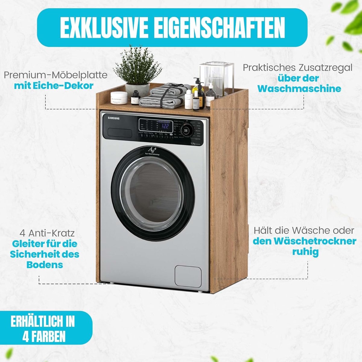 Eulenke Wasmachinekast voor wasmachine, wasdroger, kast