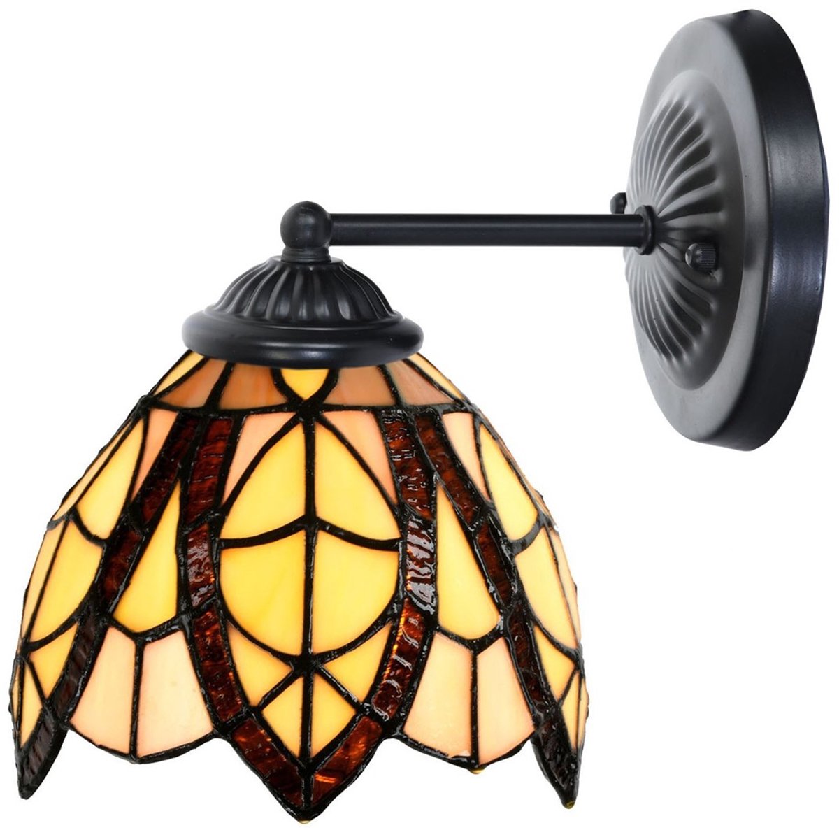 Tiffany wandlamp zwart met Flow Souplesse Small - Art Deco Trade