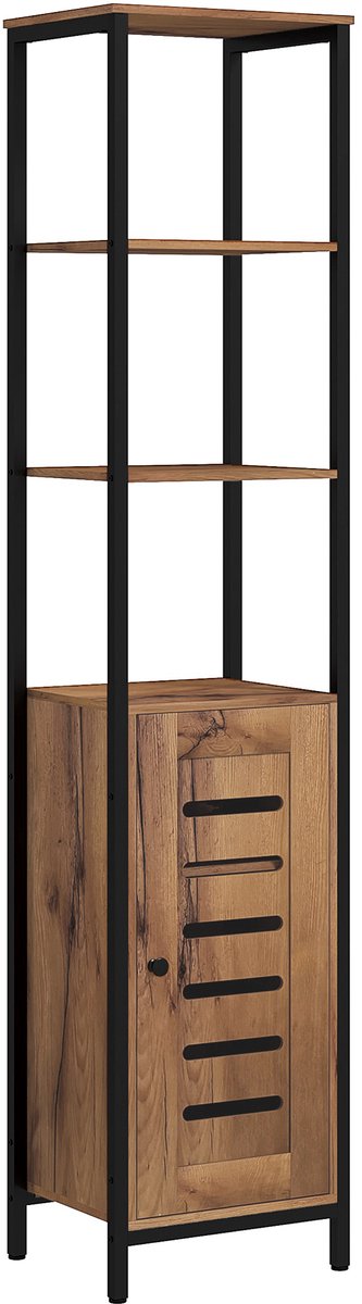 kleankin-Badkamerkast-Panneaux de particules-37x30x167cm-Marron