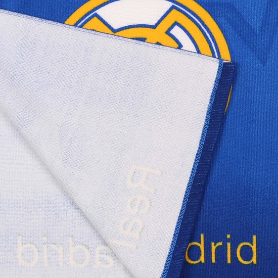 Serviette de bain enfant Real Madrid, Poncho à capuche à séchage rapide pour enfants 55 x 110 cm OEKO-TEX