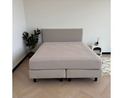 Kayori Emma Hoeslaken Katoensatijn - 160x200-210cm - Matrasdikte 35cm - Rondom Elastiek - Zilvergrijs