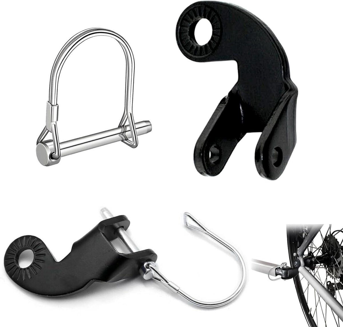 Allecto Plus - Fietsaanhanger Trekhaak Koppeling voor Fietskarren - Universele Bevestigingsconnector voor Hondenaanhanger