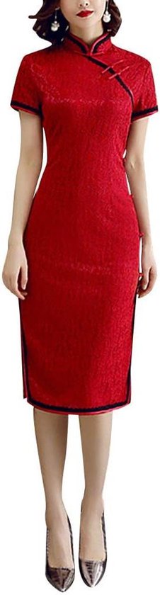 Allecto Plus Vintage Mode Jurk met Bloemenkant en Borduurwerk