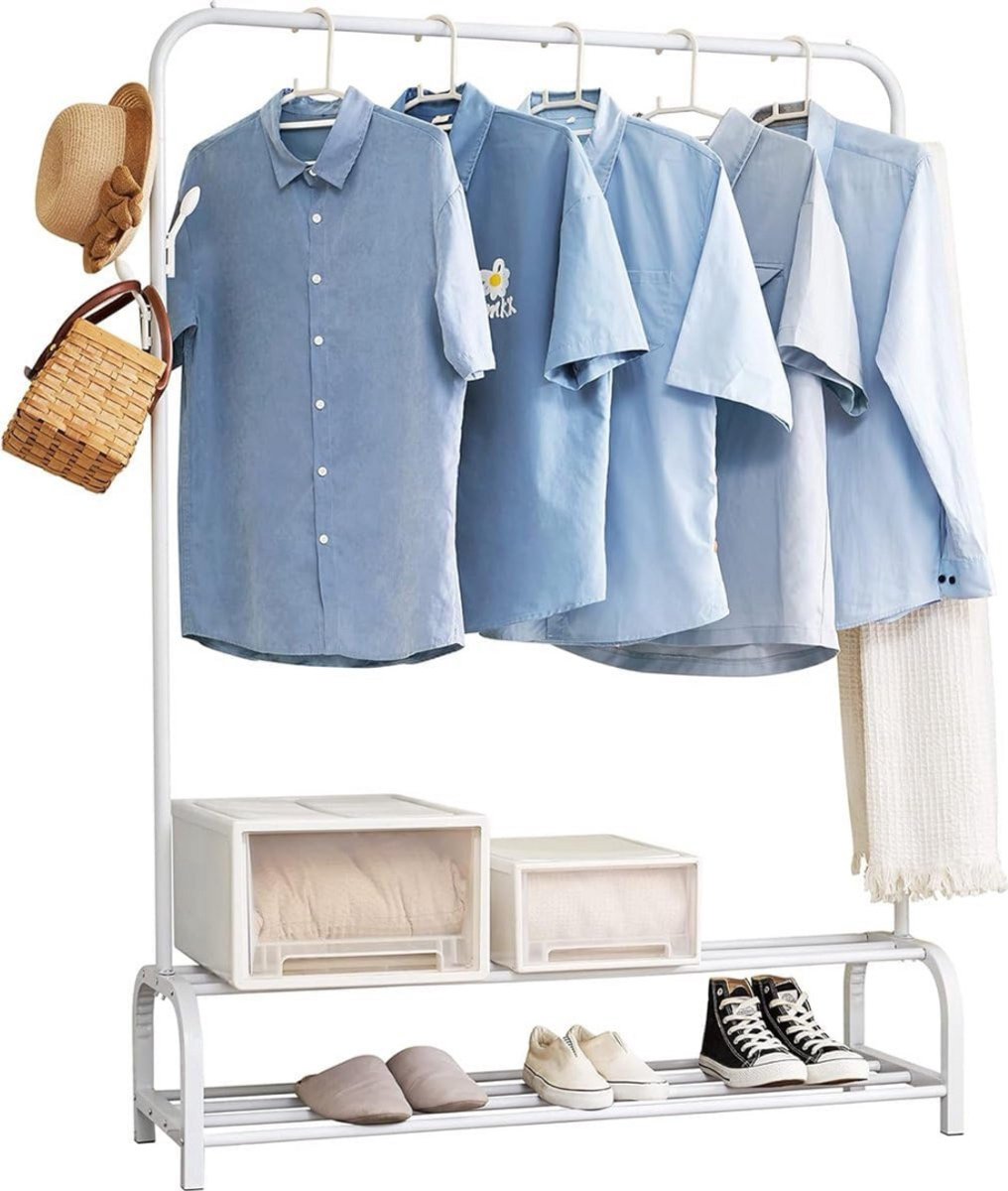 MKSS® Kledingrek Metaal - Kledinghangers - Dressboy - Wit