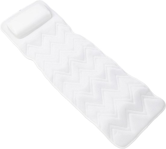 Coussin De Bain Intégral épais Blanc - Avec Sac De Rangement 51x16 Pouces