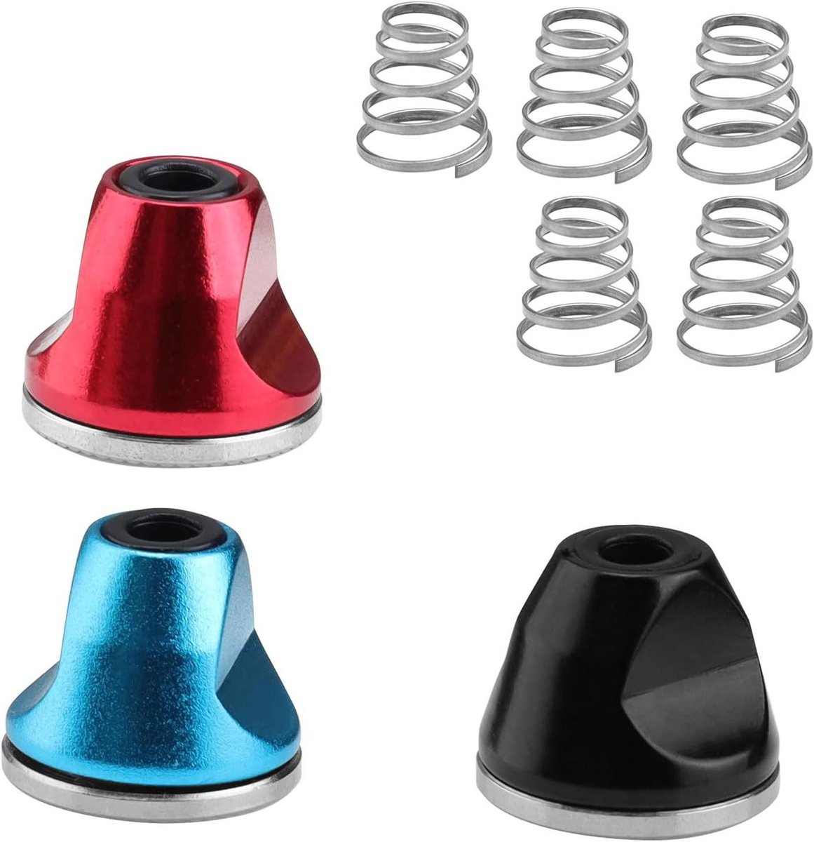 Allecto Plus - 3 metalen snelspanner hoedmoeren M5 - antislip en anti-loslating - voor fietsen