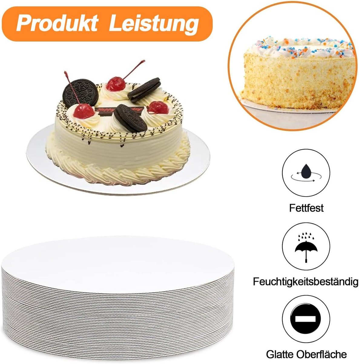 HXC 12 stuks ronde taartborden van goudkleurig karton, 30 cm dik, herbruikbaar, voor het vervoer van taarten, voor verjaardag, feest, bruiloft