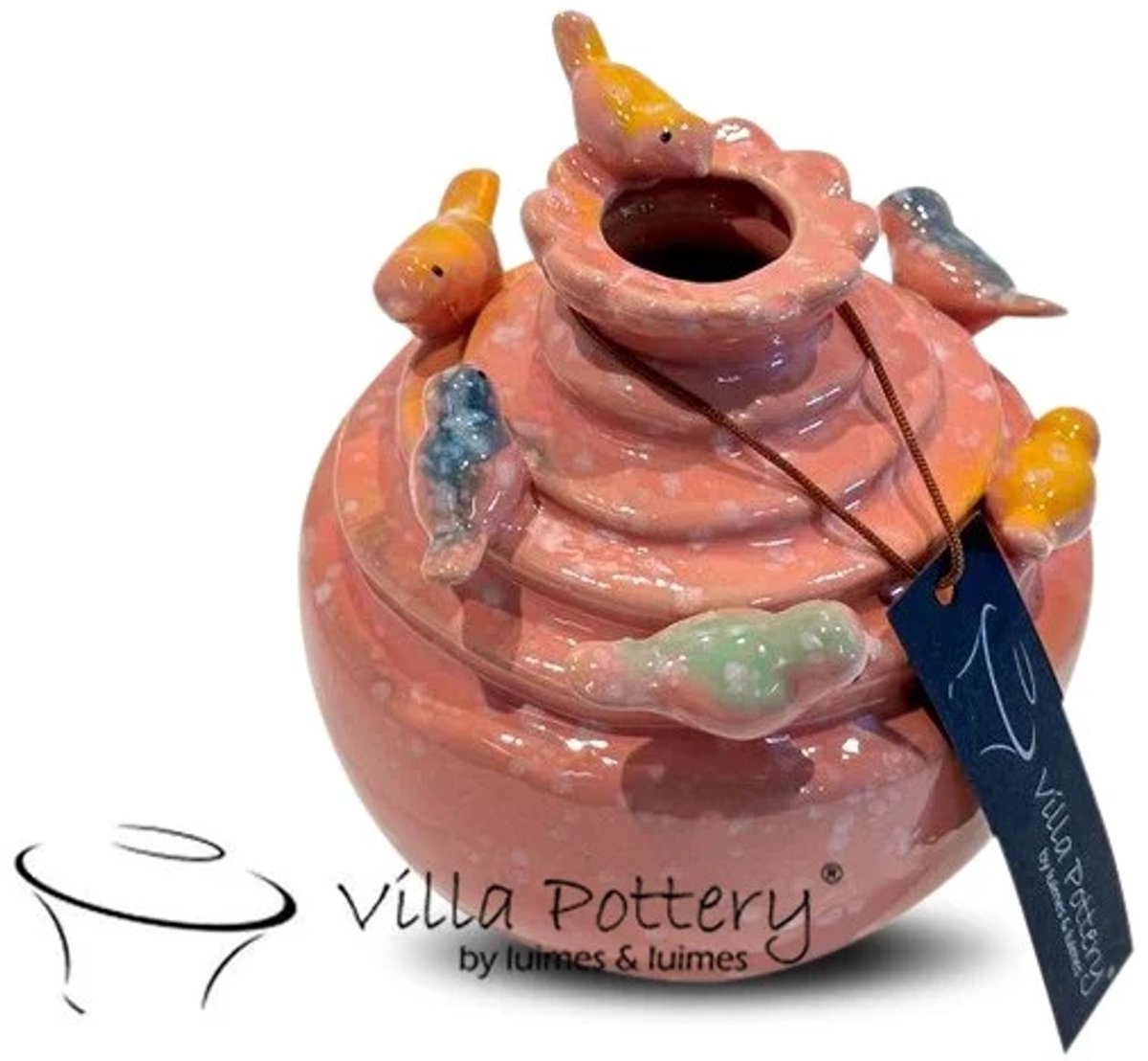 Villa Pottery Donker Roze Vaas Grenada D14xH16