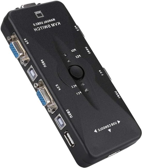 Commutateur KVM USB 2.0 Avec Résolution Ultra HD 1920x1440 - Dual Monitor Plug And Play - 9