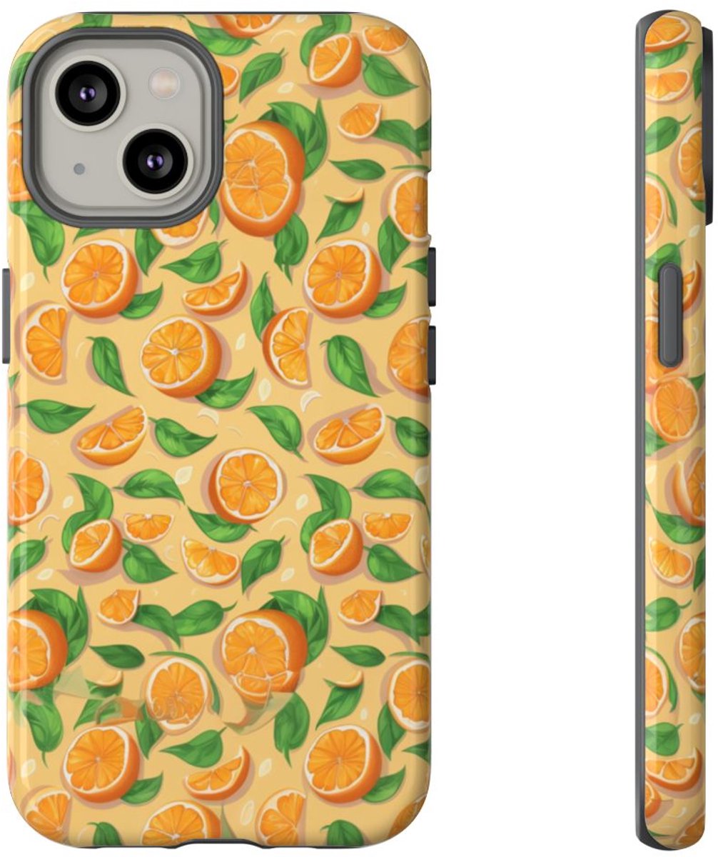 Vrolijk Sinaasappelpatroon – Telefoonhoesje Geschikt voor iPhone 14