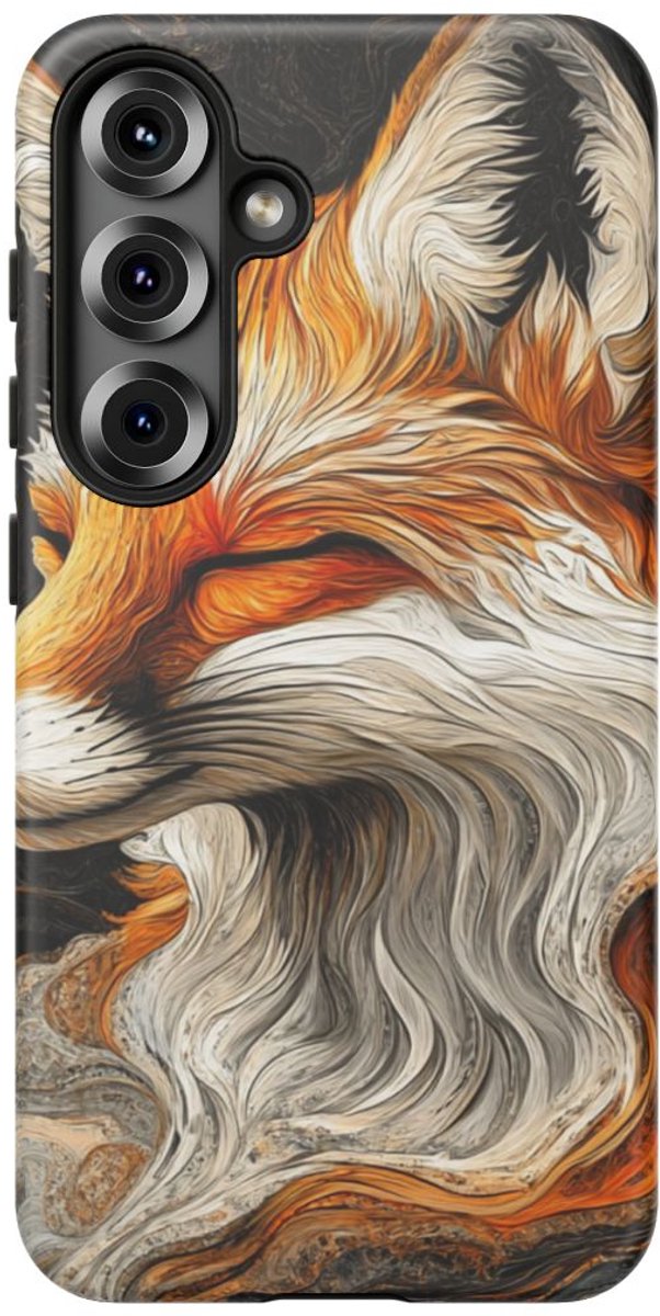 Abstract Vosportret – Telefoonhoesje Geschikt voor Galaxy S25