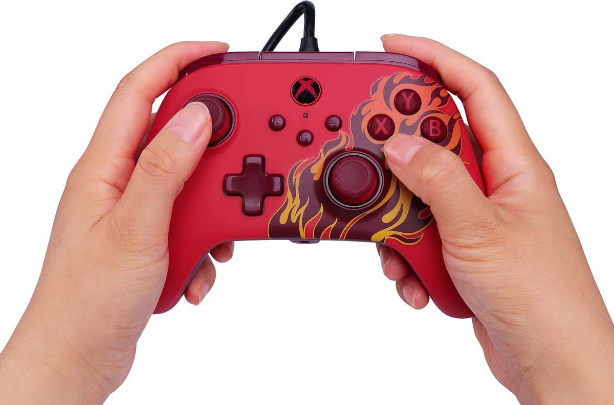 PowerA Advantage Bedrade Controller - Xbox Series X|S - Rood Vuur - 3m USB-kabel – foto 6