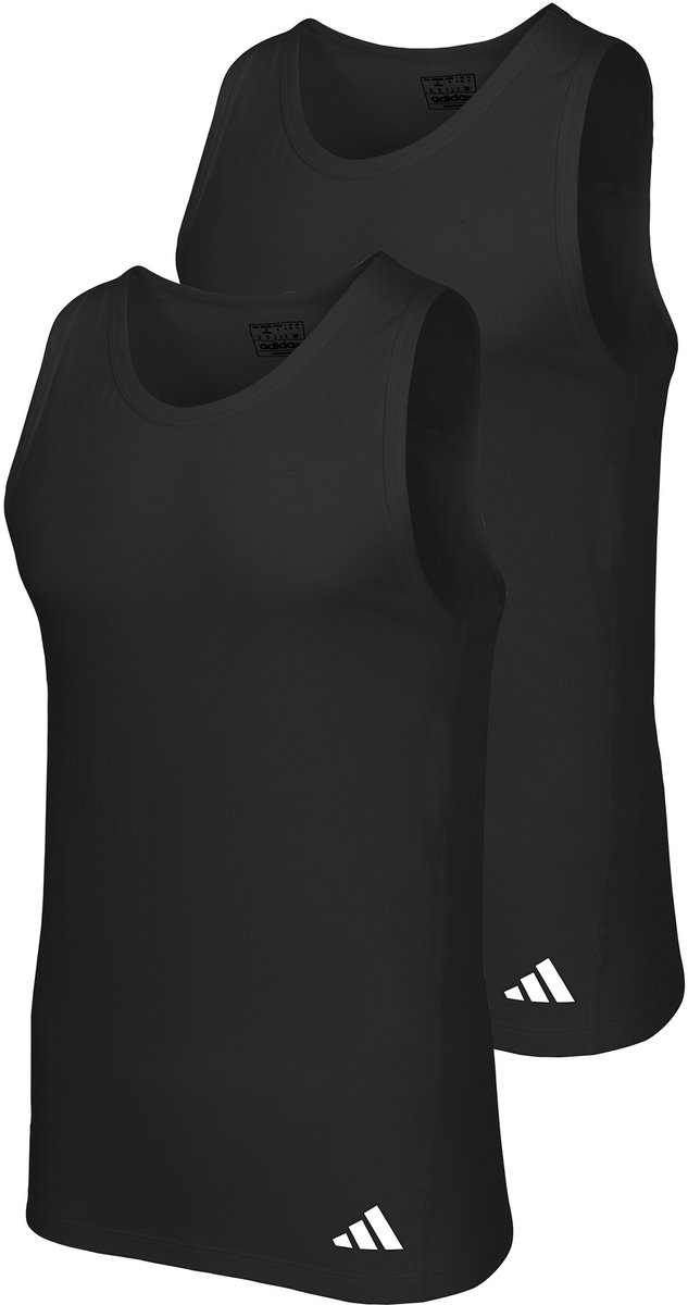 adidas Sportswear 2PK Ergonomic Tank Top - Active Flex Cotton Ergonomic - Onderbroek Mannen - 2x zwart