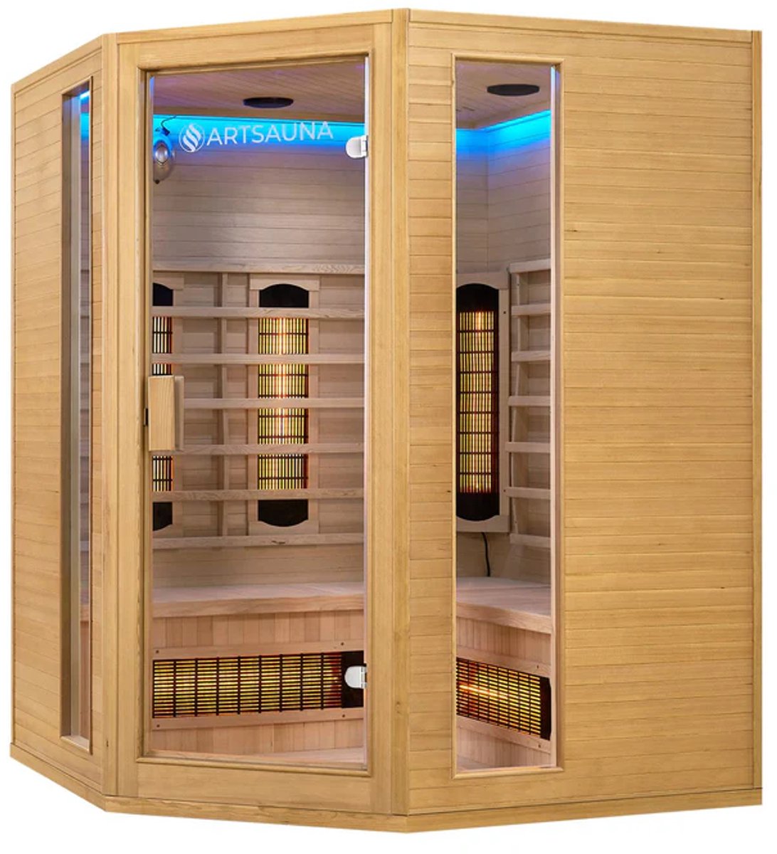Infraroodcabine Nyborg E150V - 150x150x190 cm - Dubbele Technologie - 4 personen