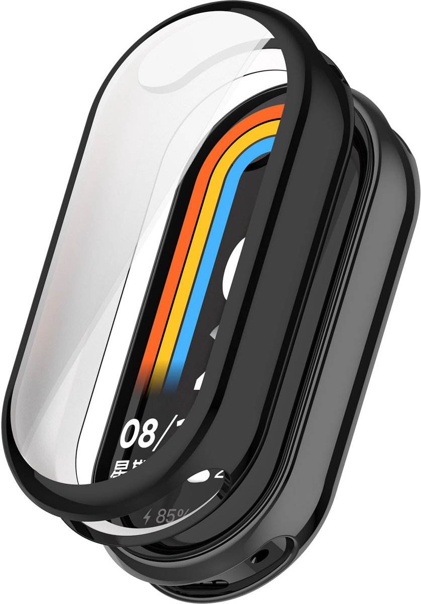 Strap-it TPU soft case - bescherming hoesje geschikt voor de Xiaomi Smart Band 10 (zwart)