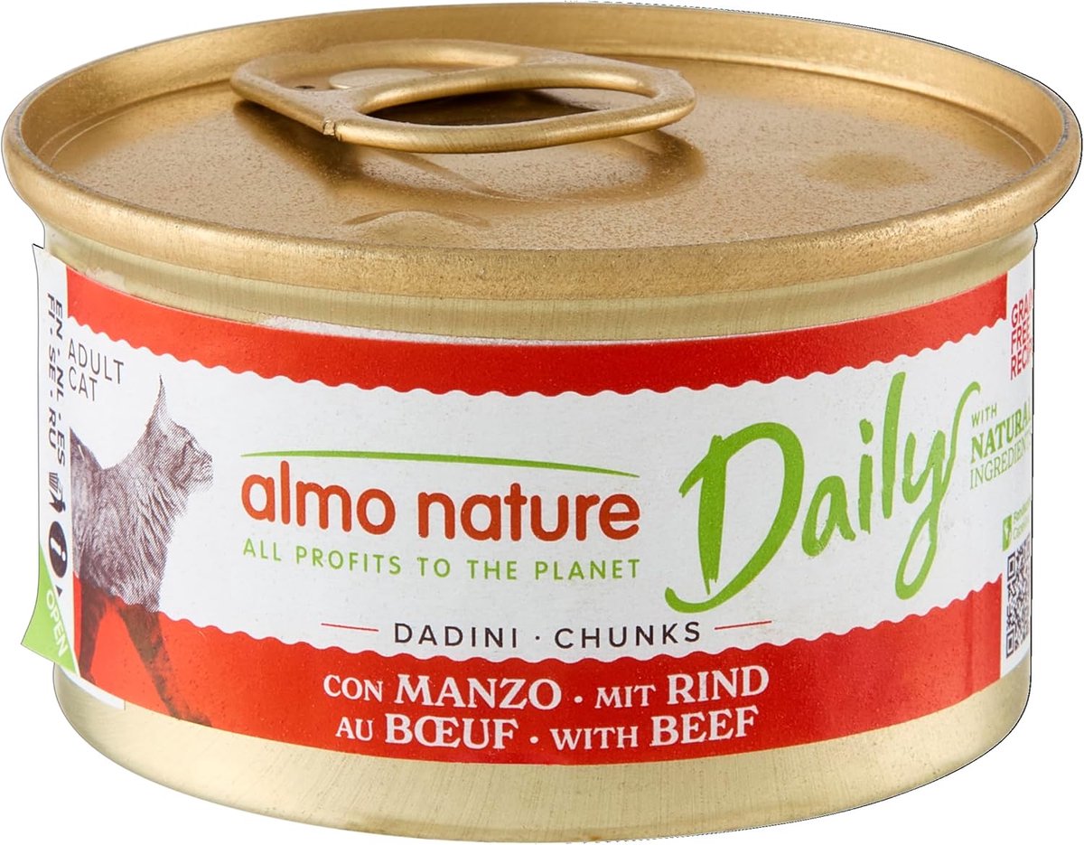 Almo Nature Daily Brokken Rund - Graanvrij - 24x85g Blikken