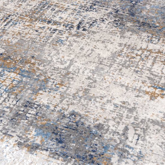 Wollen abstract vloerkleed - Clarice Bruin/Beige
