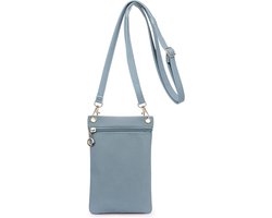 Mobiele telefoontas - 19 cm * 12,5 cm - zacht PU-leer - schoudertas voor dames - afneembare riem - geschikt voor winkelen, daten en wandelen - frisse en leuke schoudertas - veelzijdige, modieuze messenger bag voor dagelijks gebruik