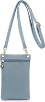 Mobiele telefoontas - 19 cm * 12,5 cm - zacht PU-leer - schoudertas voor dames - afneembare riem - geschikt voor winkelen, daten en wandelen - frisse en leuke schoudertas - veelzijdige, modieuze messenger bag voor dagelijks gebruik