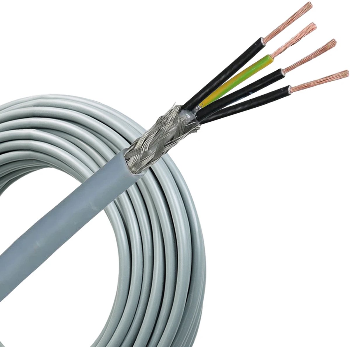 Helukabel stuurstroomkabel afgeschermd F-CY-JZ 4G0.75mm2 Eca per 100 meter