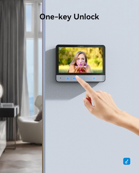 RFWR® Video-deurintercom met camera en 7 inch monitor - 4-draads installatie met nachtzicht van RFWR — afbeelding 4