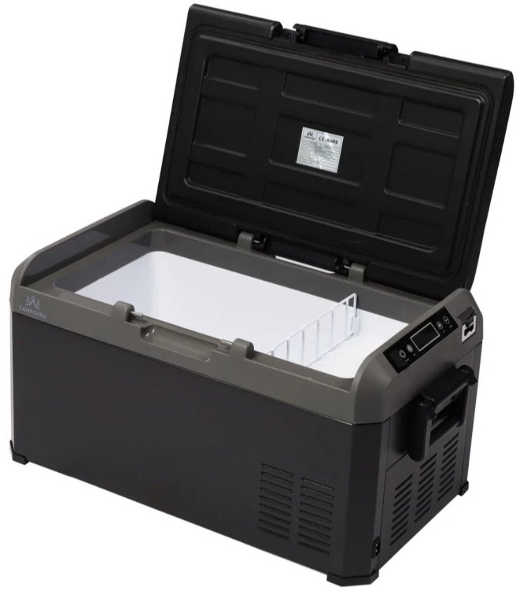 Campguru Compressor Koelbox - 32 liter - Koelen en vriezen tot -20°C - Metaal/PU isolatie - 12V & 230V - Digitaal display - USB/flesopener
