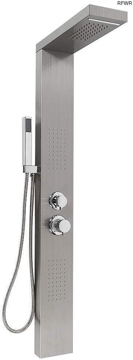RFWR® Douchepaneel met Regendouche en Multifunctionele Handdouche naar Wandmontage